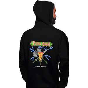 Shirts Pullover Hoodies, Unisex / Small / Black PIzza Quest