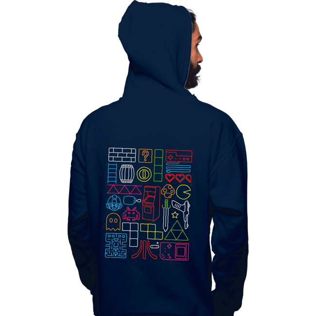 Daily_Deal_Shirts Pullover Hoodies, Unisex / Small / Navy Nostalgic Doodles