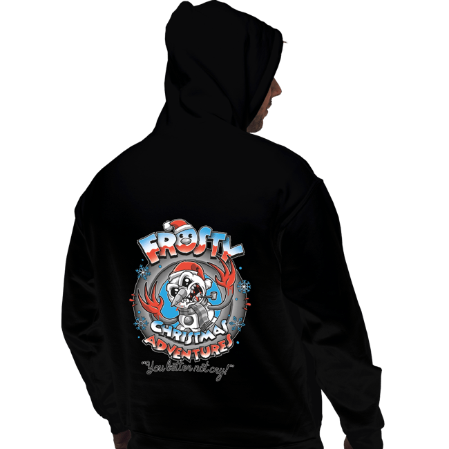 Daily_Deal_Shirts Pullover Hoodies, Unisex / Small / Black Frosty Christmas Adventures