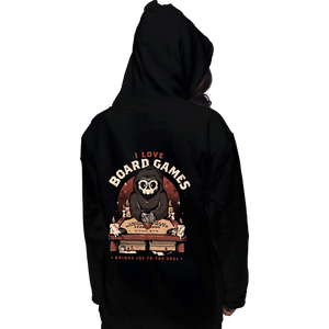 Daily_Deal_Shirts Pullover Hoodies, Unisex / Small / Black I Love Board Games