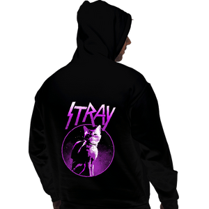 Daily_Deal_Shirts Pullover Hoodies, Unisex / Small / Black Neon Cat