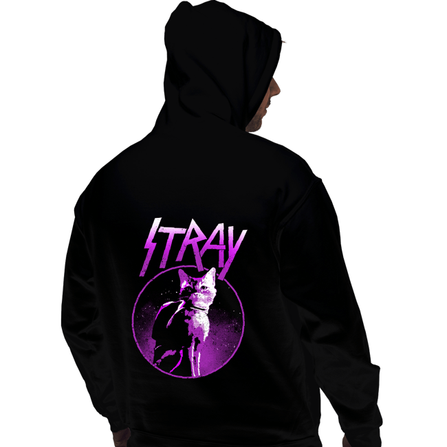 Daily_Deal_Shirts Pullover Hoodies, Unisex / Small / Black Neon Cat