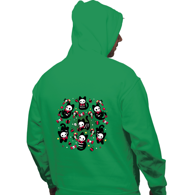 Daily_Deal_Shirts Pullover Hoodies, Unisex / Small / Irish Green Creepy Xmas Kittens