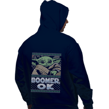 Load image into Gallery viewer, Shirts Zippered Hoodies, Unisex / Small / Navy Boomer Ok Baby Yoda Sweater
