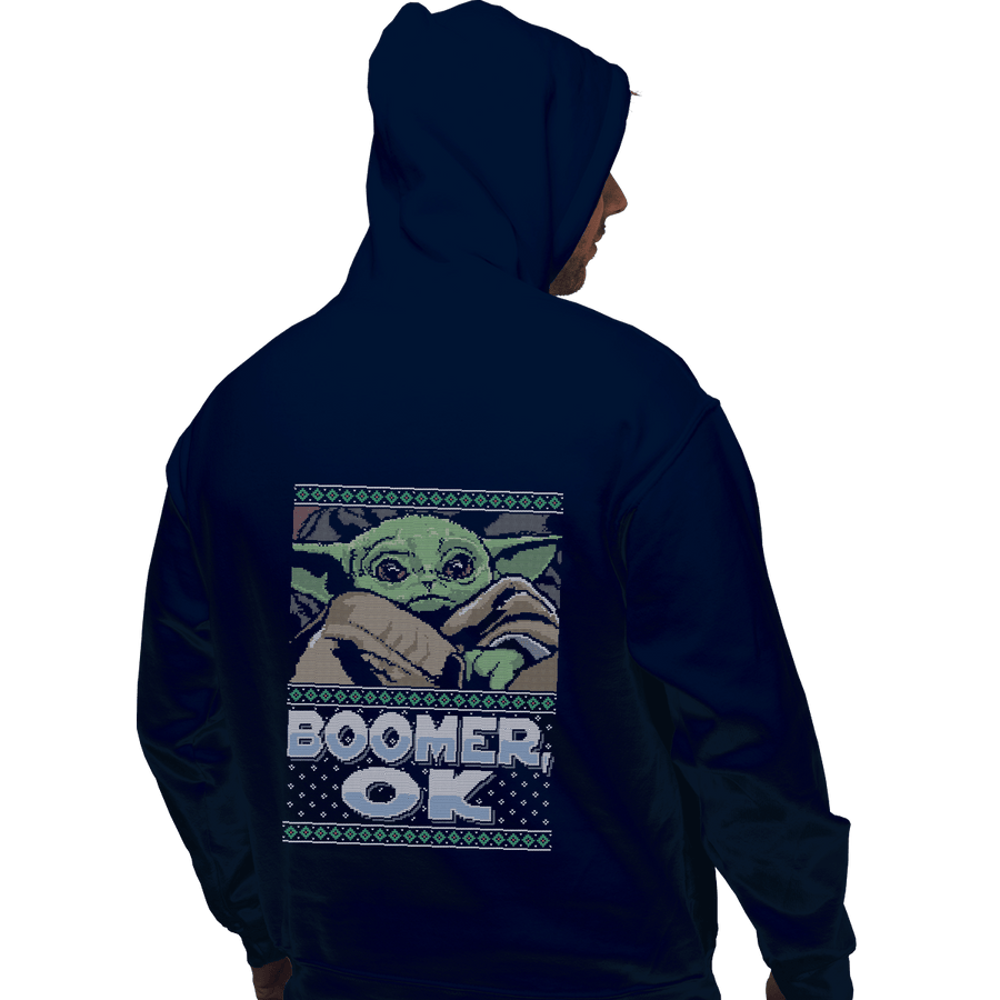 Shirts Zippered Hoodies, Unisex / Small / Navy Boomer Ok Baby Yoda Sweater