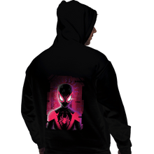 Load image into Gallery viewer, Daily_Deal_Shirts Pullover Hoodies, Unisex / Small / Black Glitch Miles Spider
