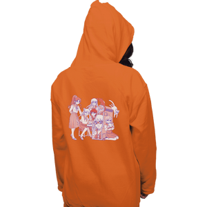 Daily_Deal_Shirts Pullover Hoodies, Unisex / Small / Orange At The Arcade
