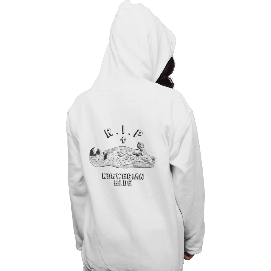 Shirts Pullover Hoodies, Unisex / Small / White RIP Norwegian Blue