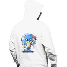 Load image into Gallery viewer, Shirts Zippered Hoodies, Unisex / Small / White Little Baby Hedgehog
