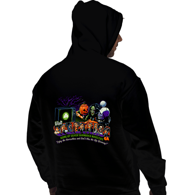 Daily_Deal_Shirts Pullover Hoodies, Unisex / Small / Black Enjoy the Horrorthon in Santa Mira