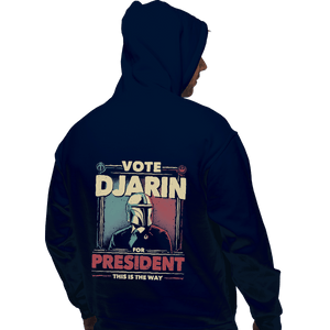 Shirts Zippered Hoodies, Unisex / Small / Navy Djarin For President