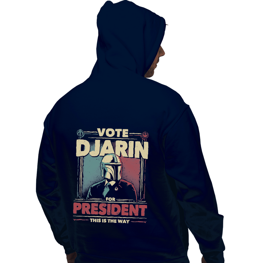 Shirts Zippered Hoodies, Unisex / Small / Navy Djarin For President