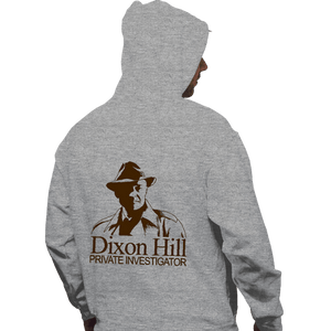 Daily_Deal_Shirts Pullover Hoodies, Unisex / Small / Sports Grey Dixon Hill Private Investigator