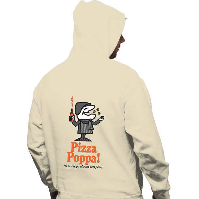 Daily_Deal_Shirts Pullover Hoodies, Unisex / Small / Sand Pizza Poppa