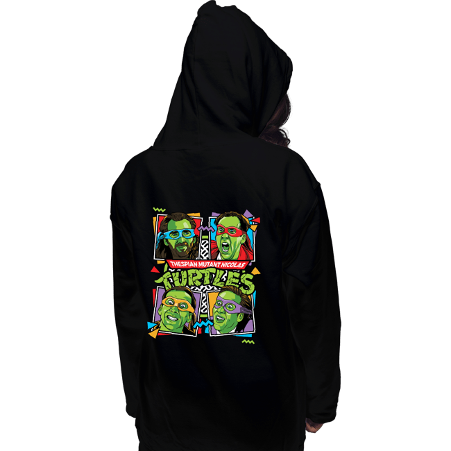 Secret_Shirts Pullover Hoodies, Unisex / Small / Black Thespian Mutant Nicolas Cage Turtles