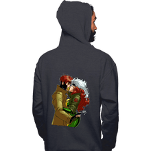Load image into Gallery viewer, Daily_Deal_Shirts Pullover Hoodies, Unisex / Small / Dark Heather Rogue And Gambit Kiss

