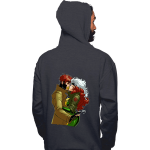 Daily_Deal_Shirts Pullover Hoodies, Unisex / Small / Dark Heather Rogue And Gambit Kiss