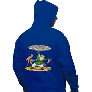Daily_Deal_Shirts Pullover Hoodies, Unisex / Small / Royal Blue Destructo Sword