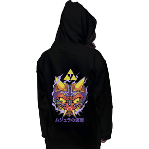 Shirts Zippered Hoodies, Unisex / Small / Black Majora's Oni Mask