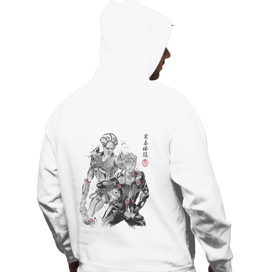 Shirts Pullover Hoodies, Unisex / Small / White Gold Experience Sumi-e
