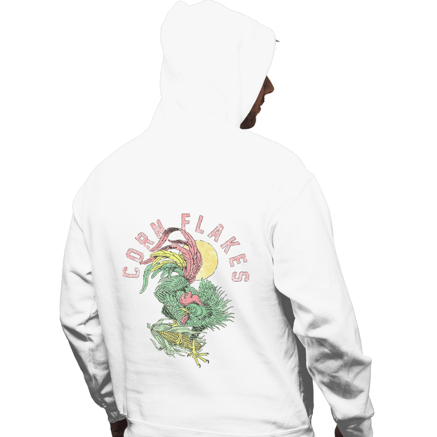 Shirts Pullover Hoodies, Unisex / Small / White Corn Flakes