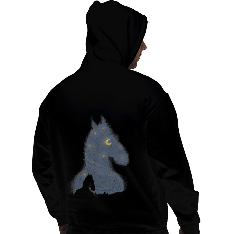 Shirts Pullover Hoodies, Unisex / Small / Black Hollywoo Starry Night
