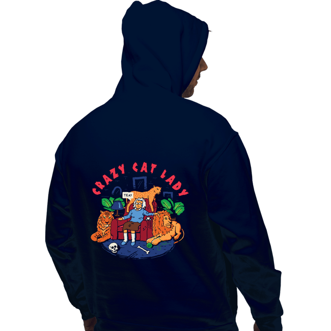 Secret_Shirts Pullover Hoodies, Unisex / Small / Navy Crazy Cat Lady