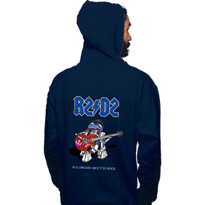 Daily_Deal_Shirts Pullover Hoodies, Unisex / Small / Navy Droids About To Rock