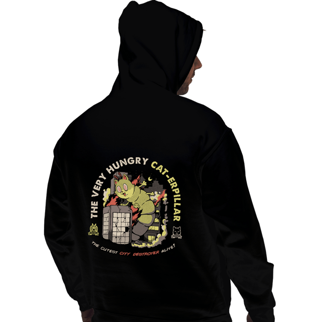 Secret_Shirts Pullover Hoodies, Unisex / Small / Black A Very Hungry Cat-Erpillar