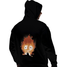 Load image into Gallery viewer, Shirts Pullover Hoodies, Unisex / Small / Black Midnight Calcifer

