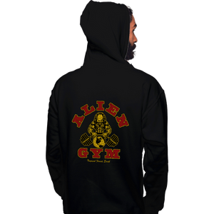 Daily_Deal_Shirts Pullover Hoodies, Unisex / Small / Black Alien Gym
