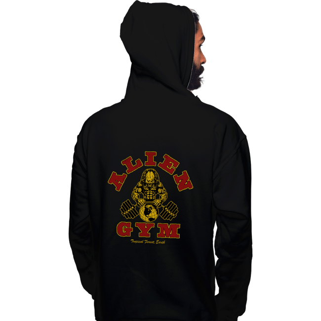 Daily_Deal_Shirts Pullover Hoodies, Unisex / Small / Black Alien Gym