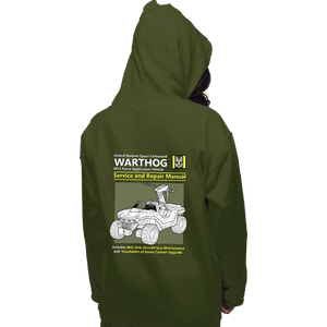 Daily_Deal_Shirts Pullover Hoodies, Unisex / Small / Military Green Warthog Manual