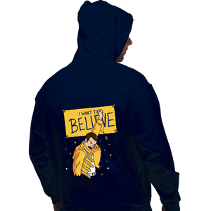 Daily_Deal_Shirts Pullover Hoodies, Unisex / Small / Navy I Want To Believe