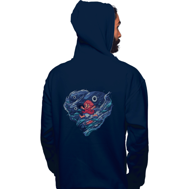 Shirts Pullover Hoodies, Unisex / Small / Navy Sea Heart