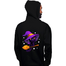 Load image into Gallery viewer, Secret_Shirts Pullover Hoodies, Unisex / Small / Black Witch Cat
