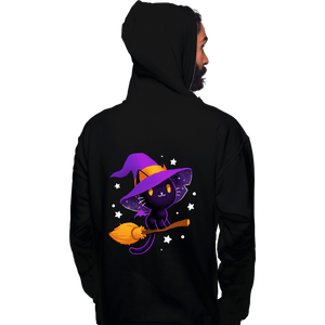 Secret_Shirts Pullover Hoodies, Unisex / Small / Black Witch Cat