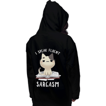Load image into Gallery viewer, Shirts Pullover Hoodies, Unisex / Small / Black Fluent Sarcasm
