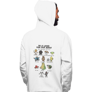 Shirts Zippered Hoodies, Unisex / Small / White In A Land Far Far Away