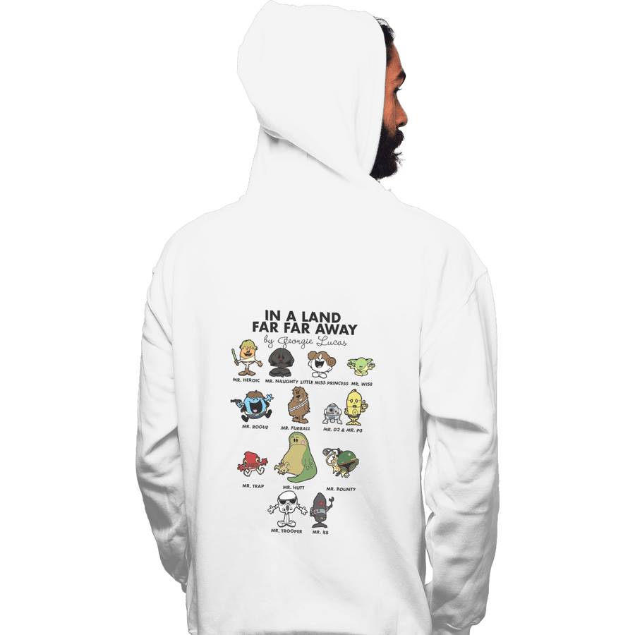 Shirts Zippered Hoodies, Unisex / Small / White In A Land Far Far Away