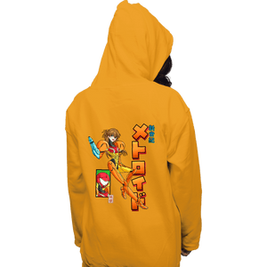 Daily_Deal_Shirts Pullover Hoodies, Unisex / Small / Gold Neon Genesis Metroid