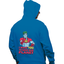 Load image into Gallery viewer, Shirts Pullover Hoodies, Unisex / Small / Sapphire Planeteer Call
