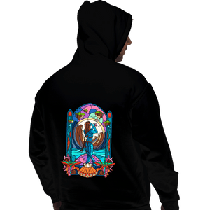 Daily_Deal_Shirts Pullover Hoodies, Unisex / Small / Black Stained Glass Paradise