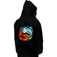Load image into Gallery viewer, Shirts Pullover Hoodies, Unisex / Small / Black Dragons of Fire And Water
