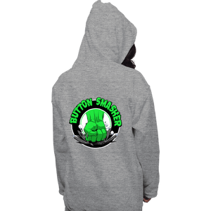 Shirts Pullover Hoodies, Unisex / Small / Sports Grey Button Smasher