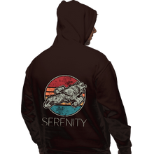 Load image into Gallery viewer, Shirts Pullover Hoodies, Unisex / Small / Dark Chocolate Vintage Serenity
