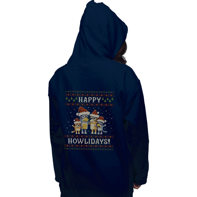Daily_Deal_Shirts Pullover Hoodies, Unisex / Small / Navy Happy Howlidays