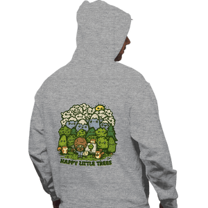 Daily_Deal_Shirts Pullover Hoodies, Unisex / Small / Sports Grey Happy Trees