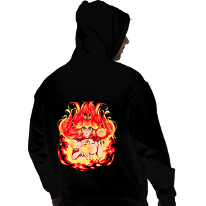 Daily_Deal_Shirts Pullover Hoodies, Unisex / Small / Black Peach Fire