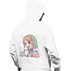 Daily_Deal_Shirts Pullover Hoodies, Unisex / Small / White Twilight Kittens